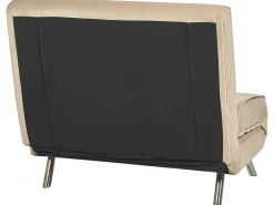 Divano letto singolo FARRIS Velluto Beige sabbia