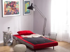 Divano letto singolo FARRIS Tessuto Rosso