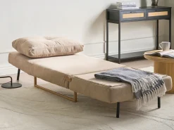 Divano letto singolo JERSLEV Tessuto Marrone chiaro