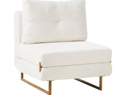 Divano letto singolo JERSLEV Bouclé Bianco sporco