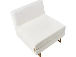 Divano letto singolo JERSLEV Bouclé Bianco sporco