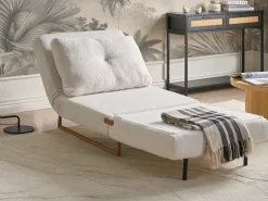 Divano letto singolo JERSLEV Bouclé Bianco sporco