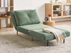 Divano letto singolo JERSLEV Tessuto Verde chiaro