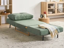 Divano letto singolo JERSLEV Tessuto Verde chiaro