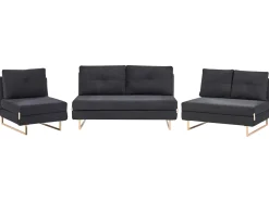 Divano letto singolo JERSLEV Tessuto Nero