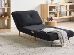 Divano letto singolo JERSLEV Tessuto Nero