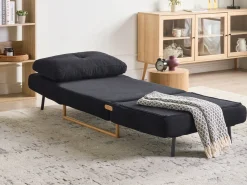 Divano letto singolo JERSLEV Tessuto Nero