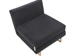 Divano letto singolo JERSLEV Tessuto Nero