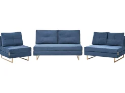 Divano letto singolo JERSLEV Tessuto Blu