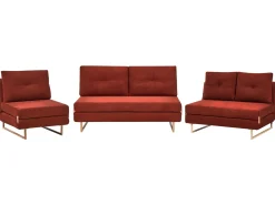 Divano letto singolo JERSLEV Tessuto Rosso