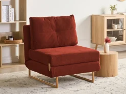 Divano letto singolo JERSLEV Tessuto Rosso