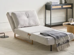 Divano letto singolo JERSLEV Tessuto Bianco sporco