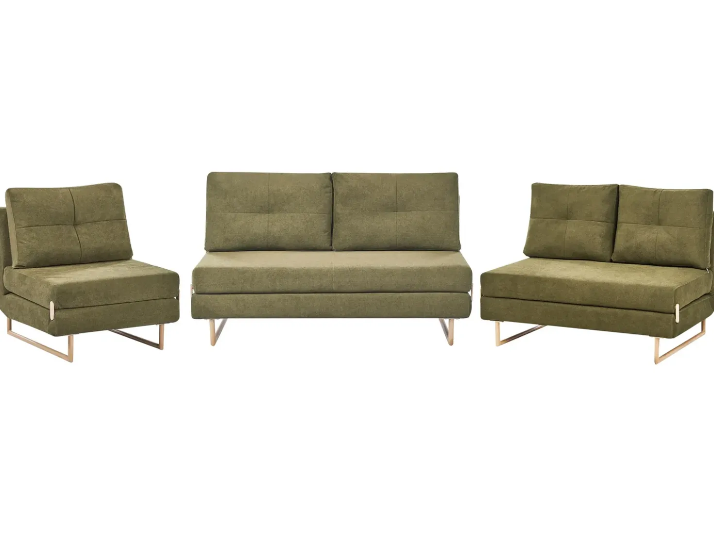 Divano letto singolo JERSLEV Tessuto Verde