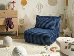 Divano letto singolo LYSEKIL Velluto a coste Blu