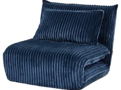 Divano letto singolo LYSEKIL Velluto a coste Blu