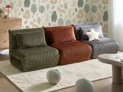 Divano letto singolo LYSEKIL Velluto a coste Grigio