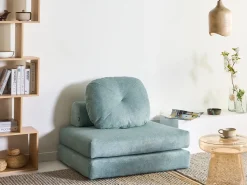 Divano letto singolo OLDEN Tessuto Verde menta