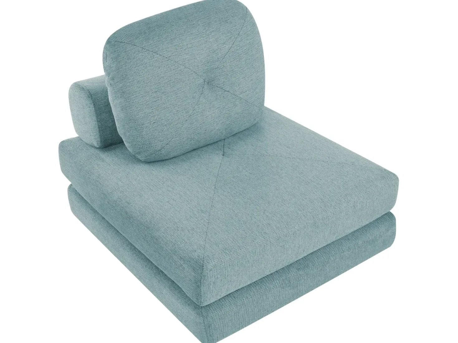 Divano letto singolo OLDEN Tessuto Verde menta