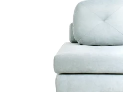 Divano letto singolo OLDEN Ciniglia Azzurro