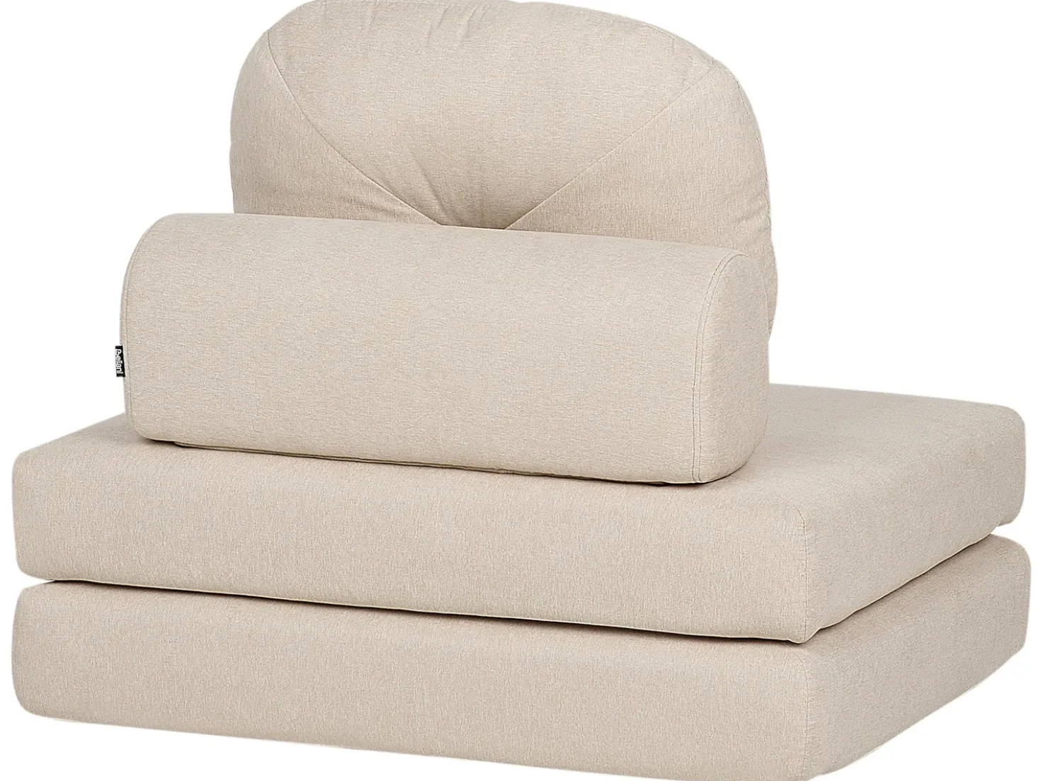 Divano letto singolo OLDEN Tessuto Beige chiaro