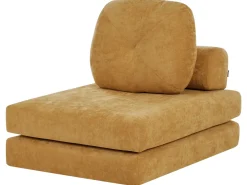 Divano letto singolo OLDEN Ciniglia Senape