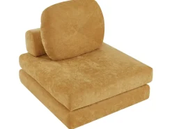 Divano letto singolo OLDEN Ciniglia Senape