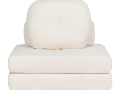 Divano letto singolo OLDEN Bouclé Bianco