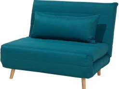 Divano letto singolo SETTEN Tessuto Blu oltremare