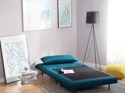 Divano letto singolo SETTEN Tessuto Blu oltremare