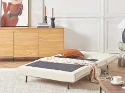Divano letto singolo SETTEN Velluto Beige chiaro