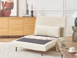Divano letto singolo SETTEN Velluto Beige chiaro