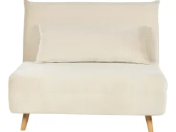 Divano letto singolo SETTEN Velluto Beige chiaro