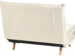 Divano letto singolo SETTEN Velluto Beige chiaro