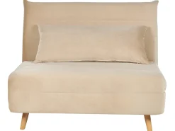 Divano letto singolo SETTEN Velluto Beige sabbia