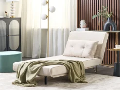 Divano letto singolo VESTFOLD Velluto Beige