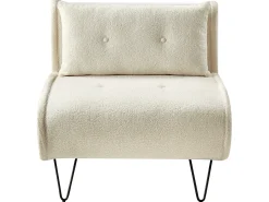 Divano letto singolo VESTFOLD Bouclé Bianco sporco