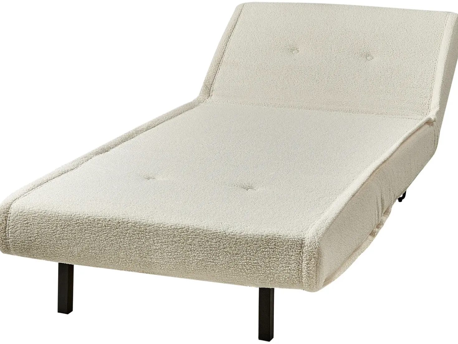 Divano letto singolo VESTFOLD Bouclé Bianco sporco