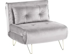 Divano letto singolo VESTFOLD Velluto Grigio