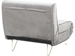 Divano letto singolo VESTFOLD Velluto Grigio
