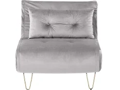 Divano letto singolo VESTFOLD Velluto Grigio