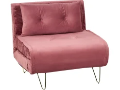Divano letto singolo VESTFOLD Velluto Rosa
