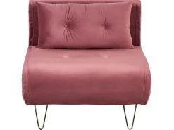 Divano letto singolo VESTFOLD Velluto Rosa