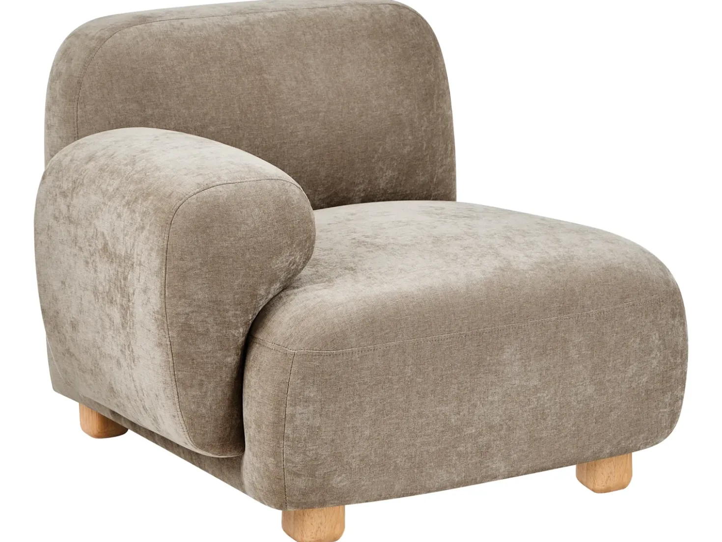 Divano modulare 2 posti AMLI Tessuto Beige con ottomana