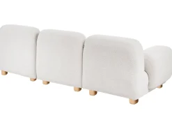 Divano modulare 3 posti AMLI Bouclé Bianco sporco