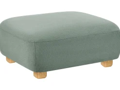 Divano modulare 3 posti AMLI Tessuto Verde chiaro con ottomana