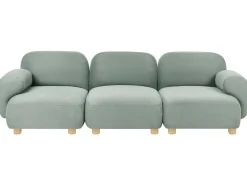 Divano modulare 3 posti AMLI Tessuto Verde chiaro