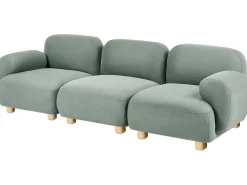 Divano modulare 3 posti AMLI Tessuto Verde chiaro