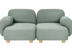 Divano modulare 2 posti AMLI Tessuto Verde chiaro