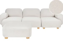 Divano modulare 3 posti AMLI Bouclé Bianco sporco