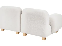 Divano modulare 2 posti AMLI Bouclé Bianco sporco